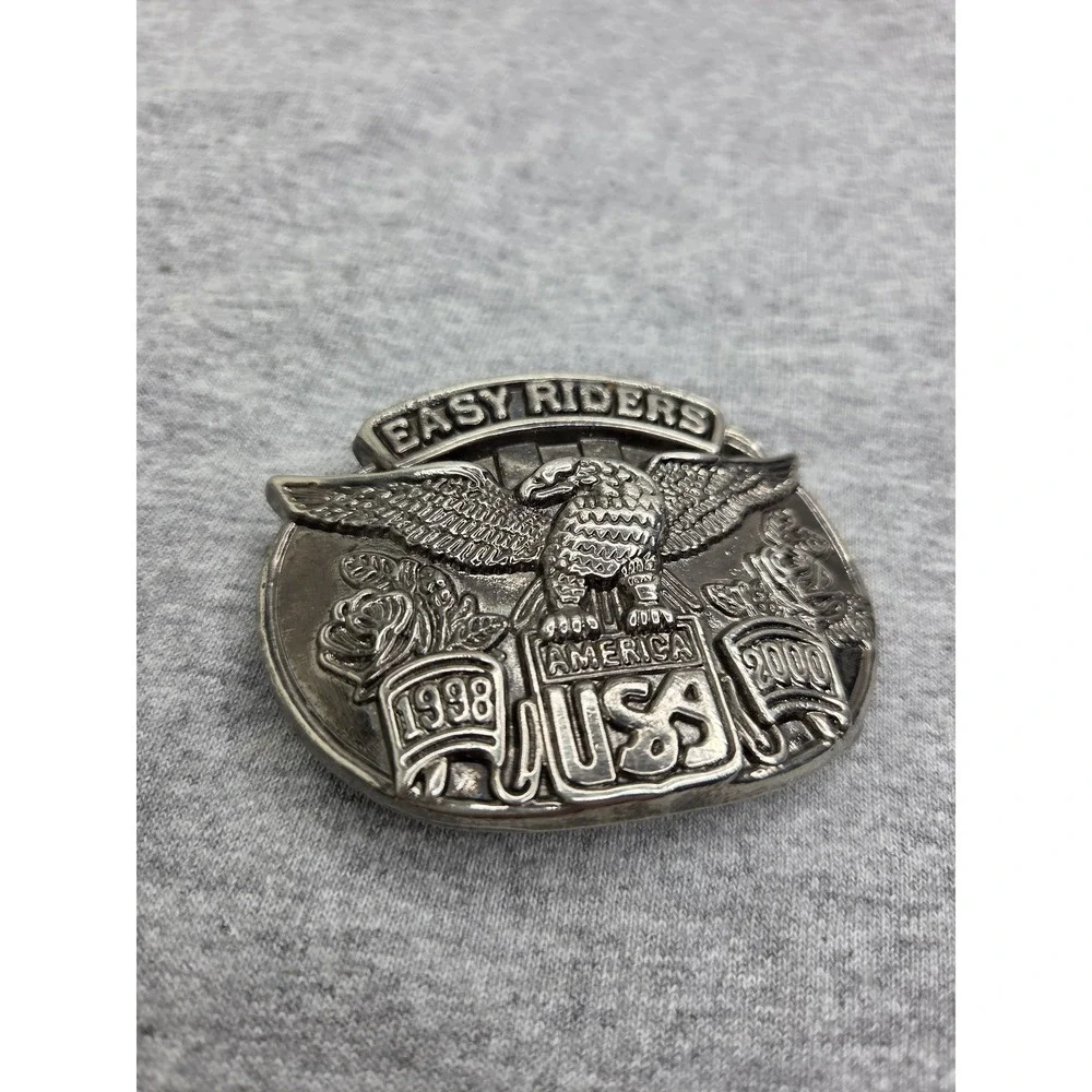 Easy Riders Motorcycle Magazine Eagle USA Biker Belt Buckle